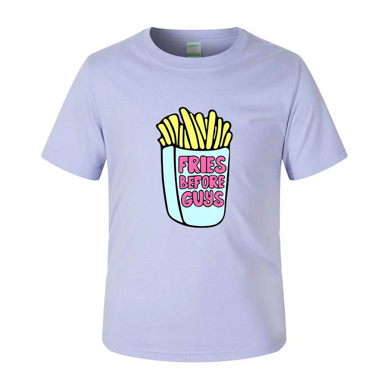 fries over guys shirt