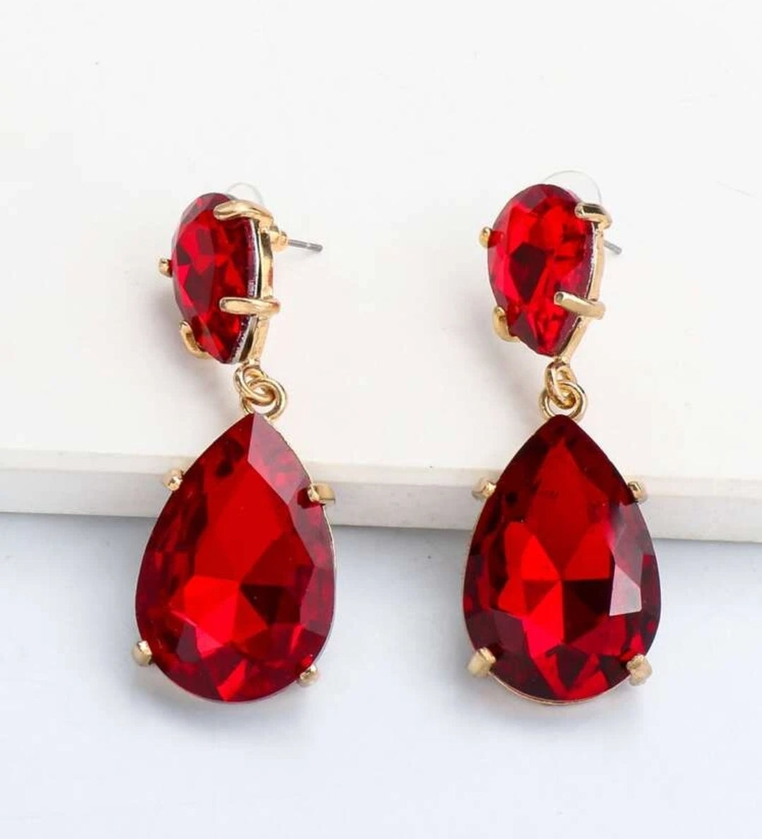 Ruby Red Earrings