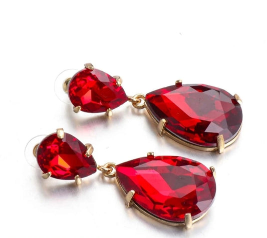 Ruby Red Earrings