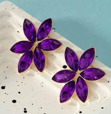 Purple Petal Earrings