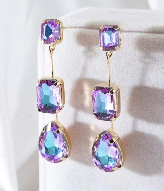 Purple Sapphire Earrings